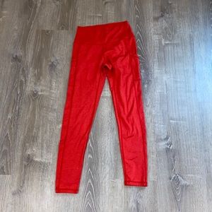 red aerie leggings